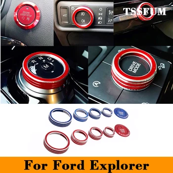  Automobilio salonas Centrinė konsolė Multimedijos mygtuko apdaila Oro kondicionieriaus valdymo rankenėlės dekoravimo dangtelis Ford Explorer ST 2020-2023