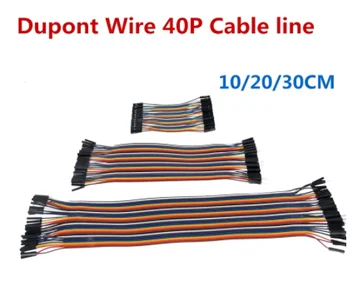 10cm 20cm 30cm Vyriškas moteriškas ilgas džemperis Viela Dupont kabelis Lydmetalis lankstus 24AWG vario kokybės linija Arduino breadboard