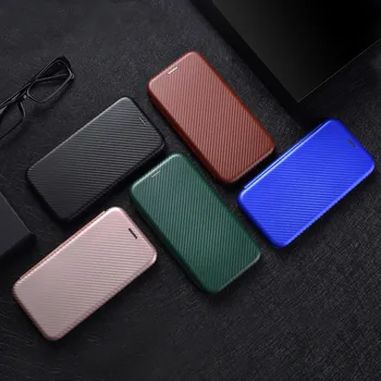  Fashion Flip Carbon ShockProof Wallet magnetinės odos dangtelis TCL 40 XL dėklas, skirtas TCL 40 XL 40XL apsauginiams telefonų krepšiams